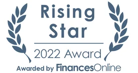 rising star 2022 Award by financesonline